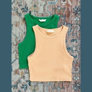 H&M 2 Pack Crop Tank Tops